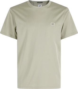 C.P. Company Gasato T-shirt met Korte Mouwen en Patch - Heren - T-shirts - Grijs - M - Tops