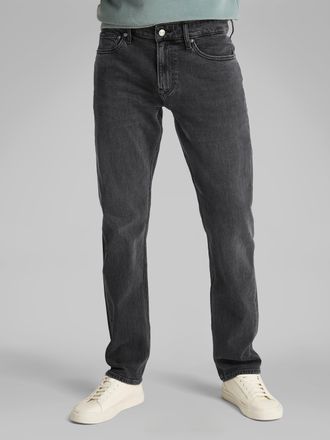 Calvin Klein Jeans Slim-fit-Jeans CALVIN KLEIN JEANS SLIM, Herren, Gr. 32, L&auml;nge 32, schwarz (denim schwarz), Denim/Jeans, Obermaterial: 99% Baumwolle, 1% Elasthan, unif