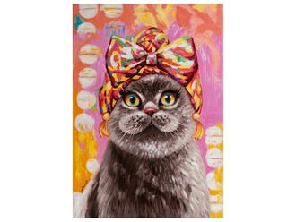 Schubiger M&ouml;bel Bild Katze mit Turban