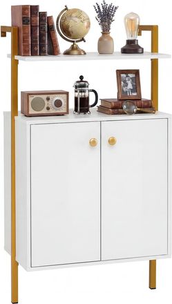 Costway Costway Armadio Da Parete Mobile Contenitore Scaffale Espositivo In Legno Credenza Per Soggiorno Libreria Verticale Mobiletto Ingresso Armadietto Mult