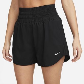 Nike Womens One Ultra High Rise 3 DF Short - Black/Reflective Silver Size S