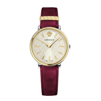 Versace Horloges - Dames - Horloges - Geel - ONE Size - Leer - Accessoires