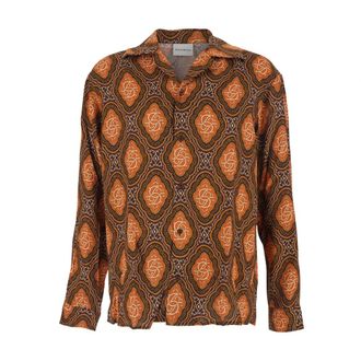 Dr&ocirc;le de Monsieur Overhemden, Heren, Bruin, M, La Chemise M&eacute;daillon ML