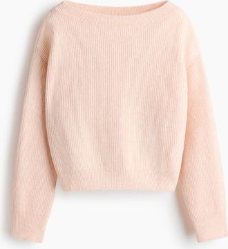 H&M Oversized Pullover mit U-Boot-Ausschnitt - Orange