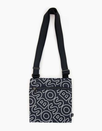 HUGO BOSS Mens Hugo Boss Catch Ln Outline Logo Envelope Bag Navy 409 - Black - Size: OS