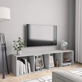vidaXL Vidaxl Libreria/mobile Tv Grigio Cemento 143x30x36 Cm