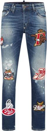 Philipp Plein Slim-fit Jeans - Heren - Slim Fit Jeans - Blauw - W36 - Jeans
