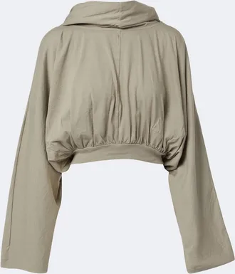 Rick Owens DRKSHDW cropped cotton jersey hoodie