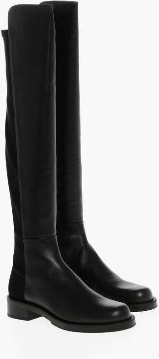 Leather Over the Knee Boots with Pull-on Design size 41