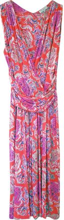 Etro Paisley Print Sleeveless Draped Dress Size M