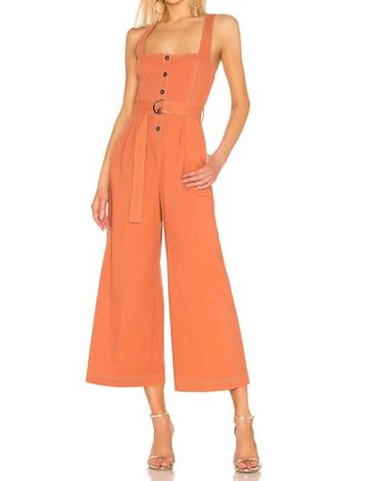 Astr Warwick Jumpsuit In Clay