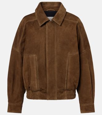 Nour Hammour Dalma suede blouson jacket