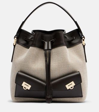 Ferragamo Harley Mini canvas bucket bag
