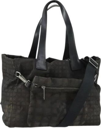 Chanel Pre-owned Tote Bags, female, Brown, Size: ONE SIZE Pre-owned Vintage Nylon Tote Bag