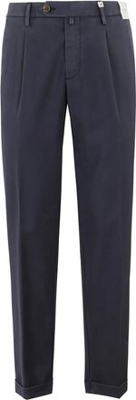 Myths Blauwe Wol Chino Broek - Heren - Slim Fit Broeken - Blauw - 2XL - Wol - Broeken
