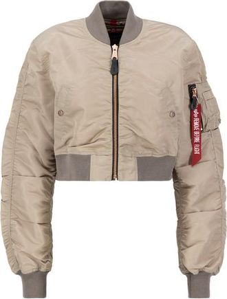 Alpha Industries Alpha Industries Womens MA-1 Boxy Bomber Jacket Women - Sand - Size Medium