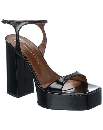 Giuseppe Zanotti Biarritz 85 Leather Platform Sandal