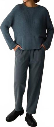 Eileen Fisher Peruvian Cotton Cloud Crew Neck Top In Eucalyptus