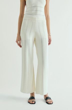 Scalpers Ribbed Detail Pants in Ecru at Nordstrom, Size X-Small