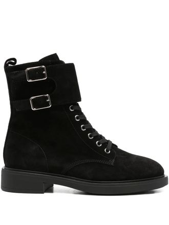 Gianvito Rossi Stivali Ripley con doppia fibbia 35mm - Nero