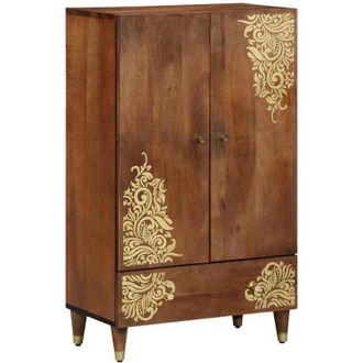 vidaXL Aparador Marr&oacute;n 60 X 33.5 X 100 Cm Madera Maciza De Mango Vidaxl