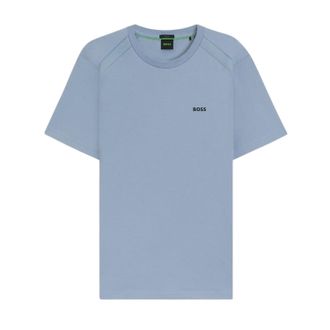 HUGO BOSS Heren Regular Crew Neck Korte Mouwen Polo Shirt (Blauw)