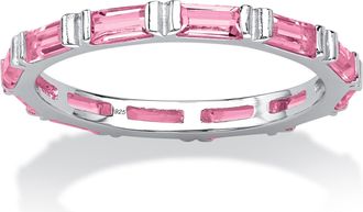 Palm Beach Jewelry Birthstone.925 Sterling Silver Eternity Band