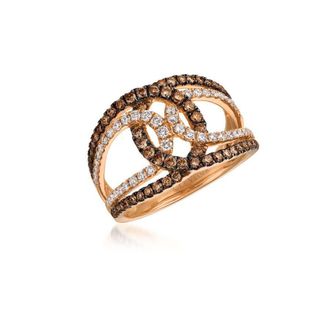 Le Vian Ladies Chocolate Gladiator Rings in 14K Strawberry Gold