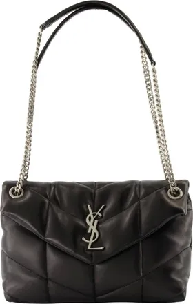 Saint Laurent Tassen, Dames, Zwart, ONE Size, Leer, Puffer Small