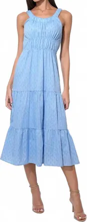 Adelyn Rae Rosali Midi Dress In Sky Blue