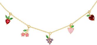 Girls Crew Fruit Basket Choker Necklace in Gold at Nordstrom