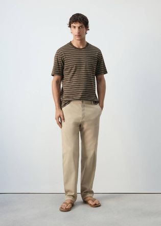 Mango Jeans relaxed-fit misto cotone lino beige - Uomo - 44 - MANGO MAN
