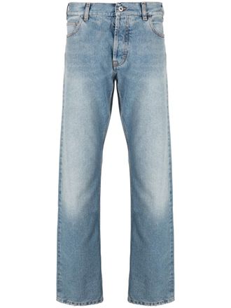 Marcelo Burlon Jeans dritti con effetto schiarito - Blu