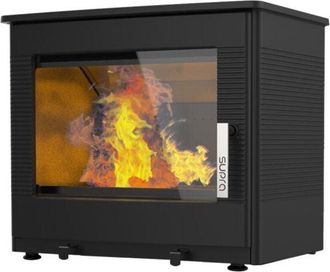 Supra Estufa De Le&ntilde;a De Hierro Fundido 8,7kw Negra. - Fr9016160b