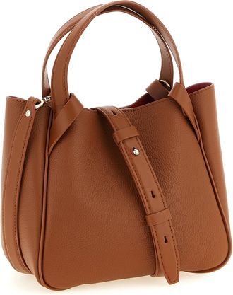 Christian Louboutin Womens Bettina Shoulder Bag Brown Calfskin Leather