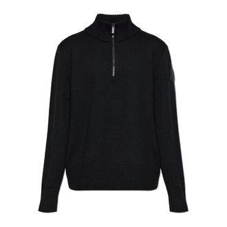 Canada Goose Turtlenecks, male, Black, Size: 2XL Rosseau 1/4 Zip Sweater