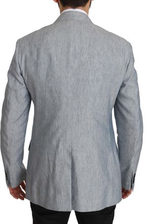 Dolce & Gabbana Blue Flax NAPOLI Jacket Coat Mens Blazer