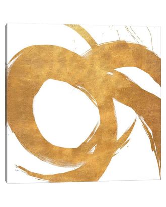iCanvas Gold Circular Strokes Ii By Megan Morris Wall Art