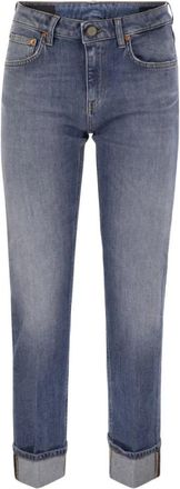 Dondup Coco Five-pocket Slim-fit Jeans - Dames - Slim Fit Jeans - Blauw - W32 - Katoen - Jeans