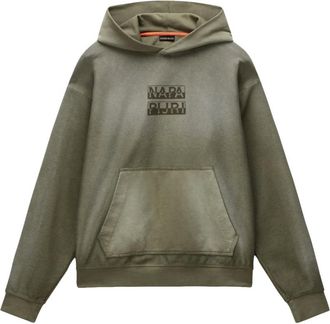 Napapijri Hoodies & sweatvesten, Heren, Groen, S, Katoen, Comel French Terry Hoodie