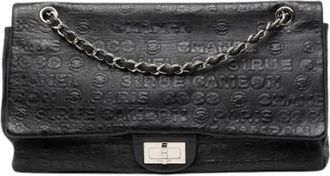 Chanel Pre-owned Schoudertas van Embossed Kalfsleer - Dames - Vintage Schoudertas - Zwart - ONE Size - Leer - Vintage