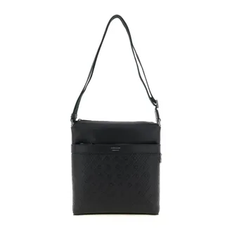 Ferragamo Borsa a tracolla con logo in rilievo - - Bags - Uomo - Nero - ONE SIZE