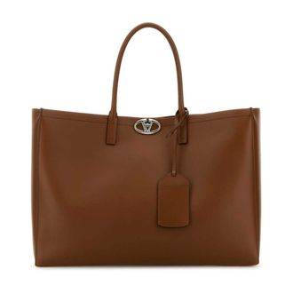 Valentino Garavani Tote Bags, male, Brown, Size: ONE SIZE VLogo Shopping Bag