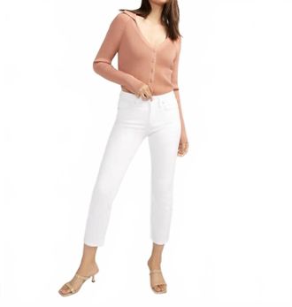 Silver Jeans Co Isbister Ankle Straight Jeans In White