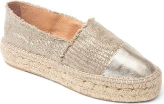 Patricia Green Maui Espadrille in Natural Metallic/Gold at Nordstrom, Size 8
