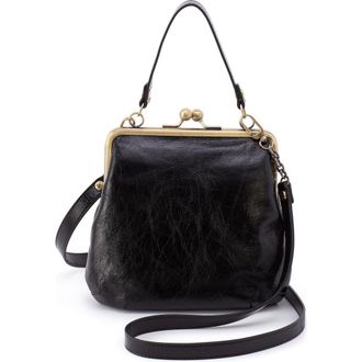 Hobo Alba Leather Frame Crossbody Bag in Black at Nordstrom