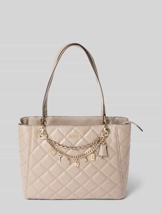 Guess Umh&auml;ngetasche mit Ketten-Detail Modell LIBBY NOEL TOTE in Taupe, Gr&ouml;&szlig;e 1