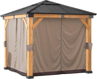 Sunjoy Direct Cortina Para Cenador De Madera De Cedro 273cm X 273cm