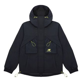 New Balance Mens New Balance Multiple Pockets Casual Sports Breathable Woven Jacket Autumn Black AMJ13376-BK