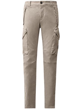 C.P. Company Ergonomic Slim Fit Cargo Pants with Sateen Finish